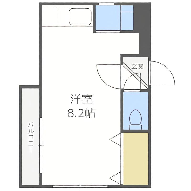 サンマンション(ワンルーム/2階)の間取り写真