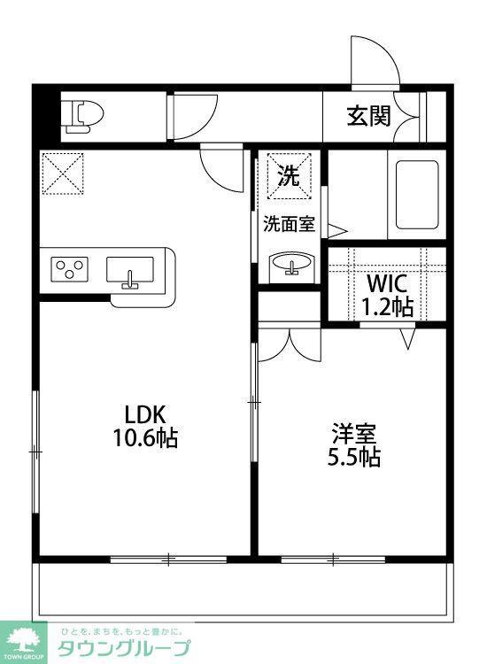 ベイヒルコート西船(1LDK/1階)の間取り写真
