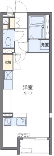 ミランダボヌール N(ワンルーム/1階)の間取り写真