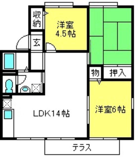ガーデンハウスTANAKA(3LDK/2階)の間取り写真