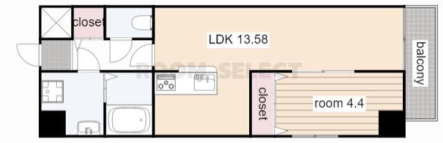 PRIMAL千種STELO(1LDK/4階)の間取り写真