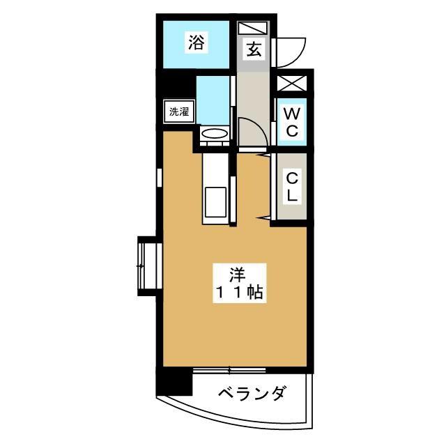 フラワーパーク(ワンルーム/5階)の間取り写真