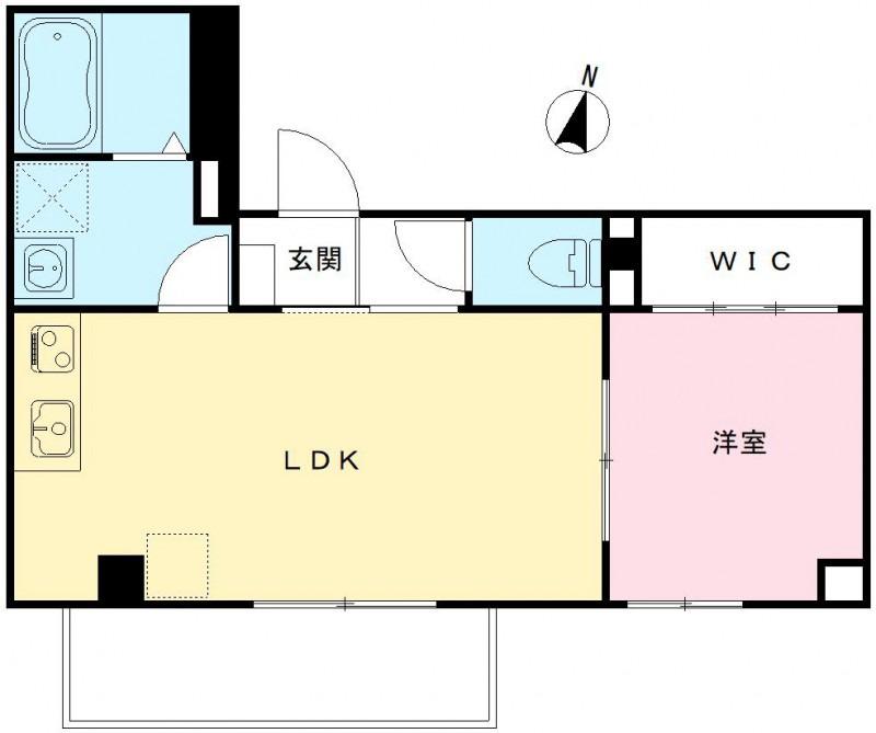 サンソシエ神戸元町(1LDK/1階)の間取り写真