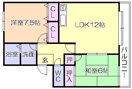 M・N・R・KOKUBU(2LDK/3階)の間取り写真