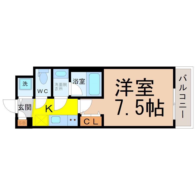 ブランシエスタ東別院(1K/10階)の間取り写真