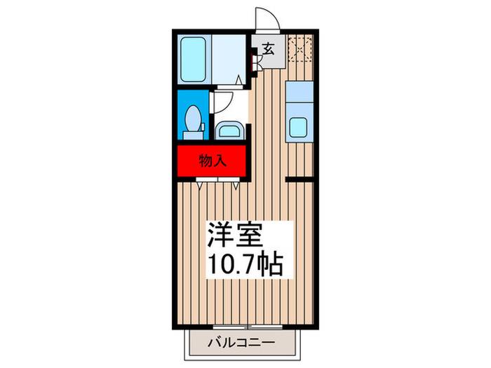 オリーブ(ワンルーム/1階)の間取り写真