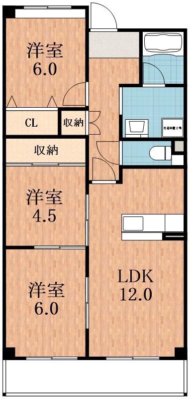 フォレスタ育和(3LDK/4階)の間取り写真