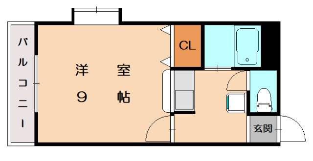 メルシーワン(1K/3階)の間取り写真