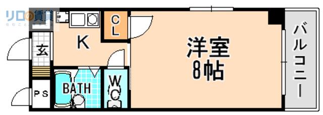 ピュアメゾンTANAKA(1K/2階)の間取り写真