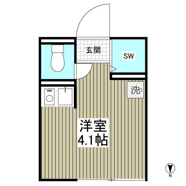大瀬アパート(ワンルーム/1階)の間取り写真