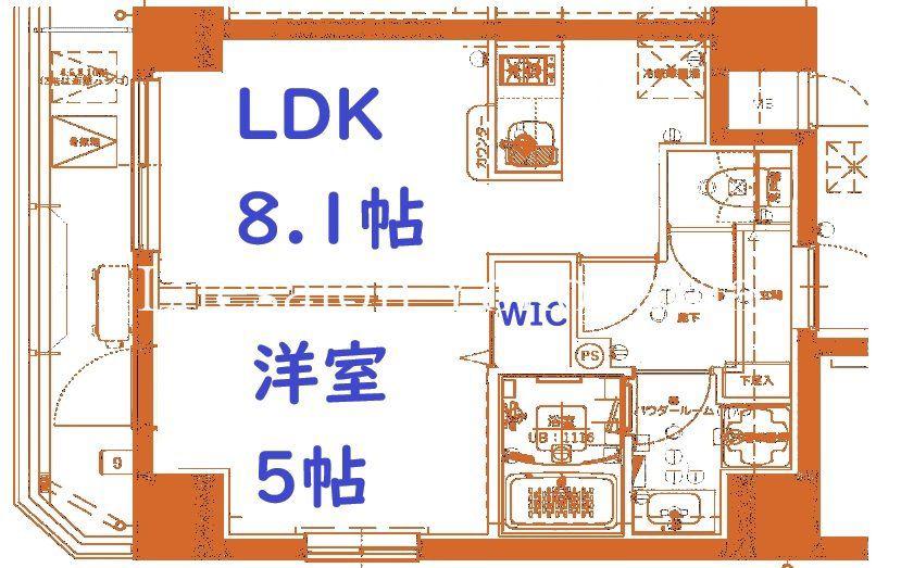 リヴシティ横濱蒔田壱番館(1LDK/5階)の間取り写真