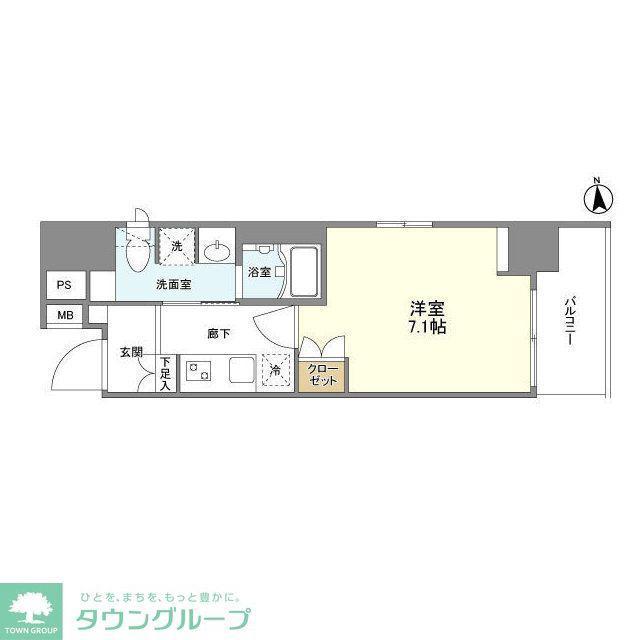 リアンシエルブルー田端(1K/3階)の間取り写真