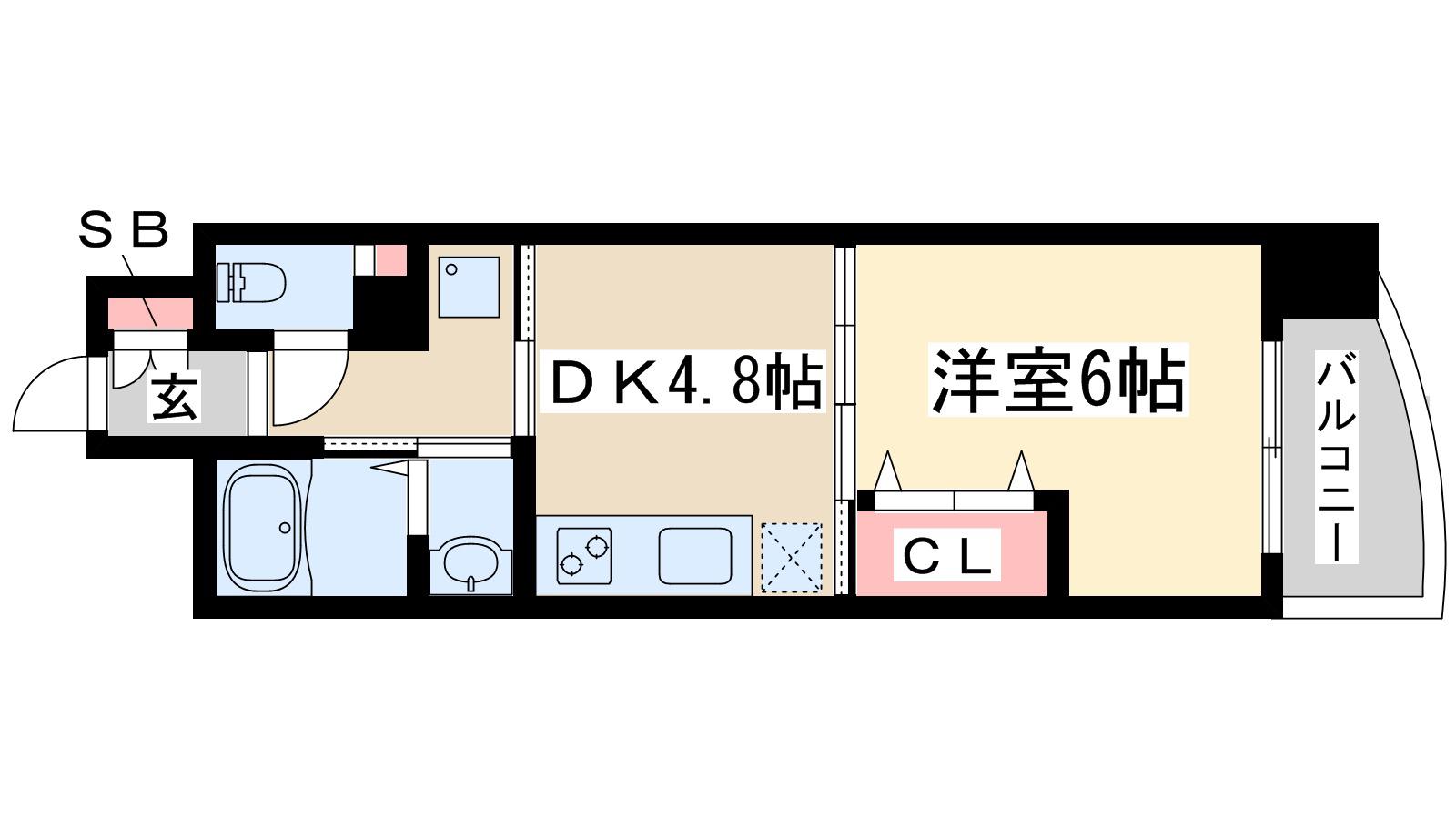 GRACE TM(1DK/4階)の間取り写真