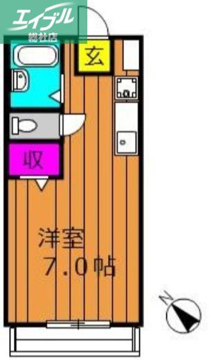 グランデカーサ(1K/3階)の間取り写真
