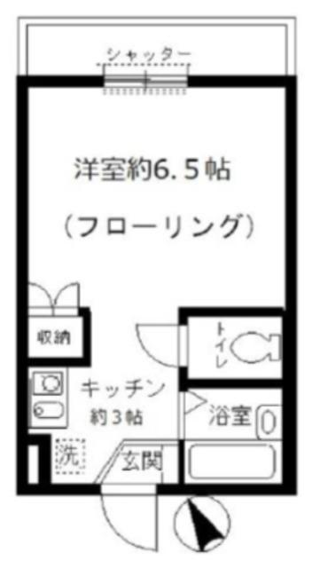 ハイムミユキ(1K/2階)の間取り写真