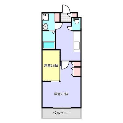 グラン ヴァースト(1SK/1階)の間取り写真