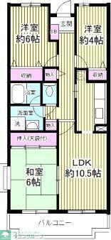 コンフォート山崎(3LDK/3階)の間取り写真