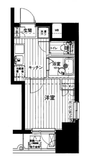 アーバイル池袋イースト(1K/6階)の間取り写真