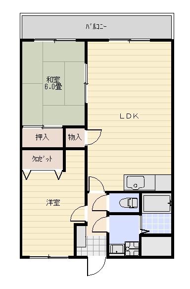 ユーミードエル(2LDK/1階)の間取り写真