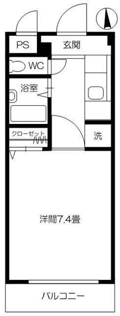 プチメゾン(1K/2階)の間取り写真