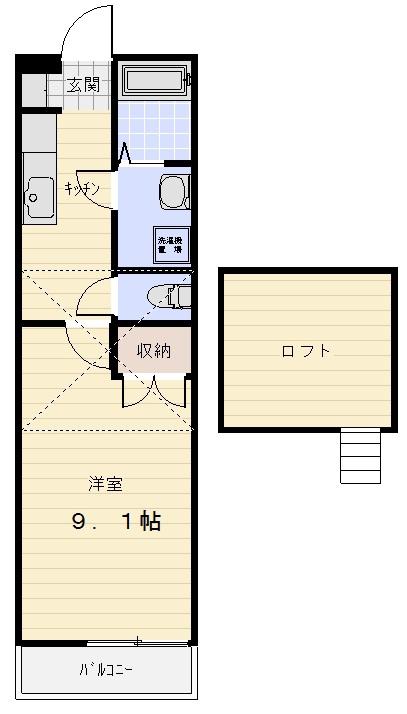 トップハウス垂水I(1K/2階)の間取り写真
