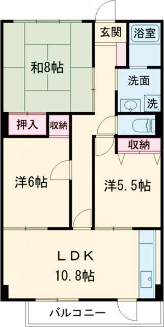メゾン・ヴィ(3LDK/1階)の間取り写真