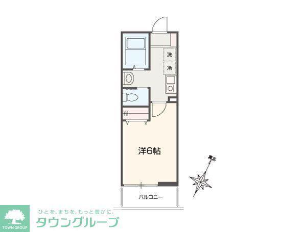 MELLAS西大宮IV(1K/3階)の間取り写真