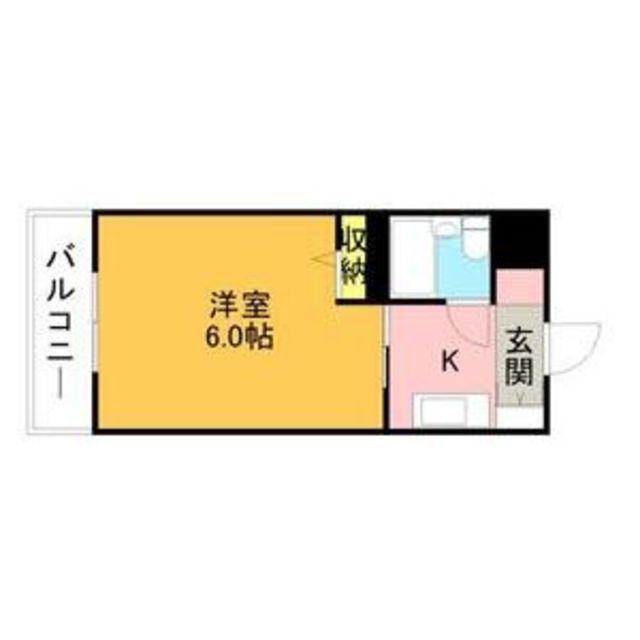 メゾンドプレジール(ワンルーム/1階)の間取り写真