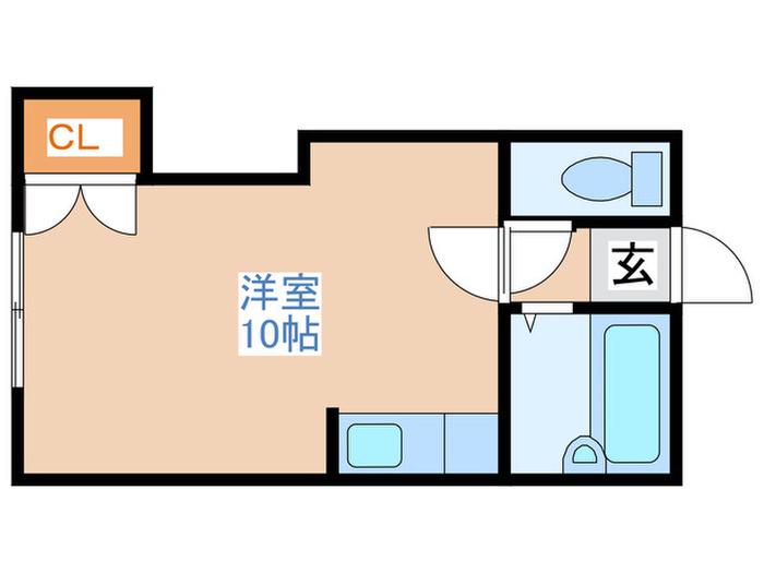 INOVE札幌平岸2条(ワンルーム/4階)の間取り写真
