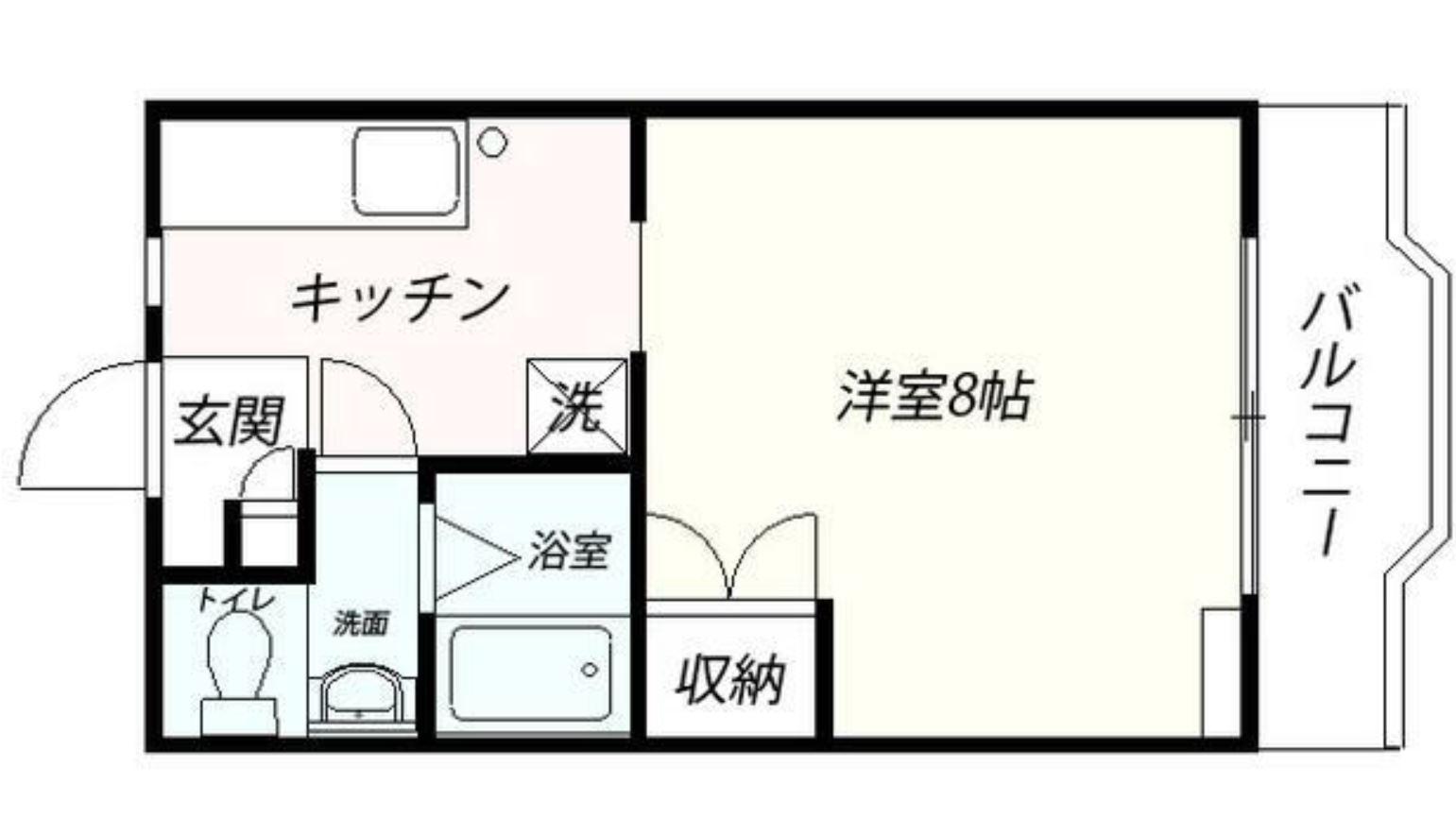 スタディマンション(1K/4階)の間取り写真