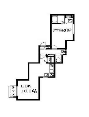 Y S FLAT高円寺(1LDK/2階)の間取り写真