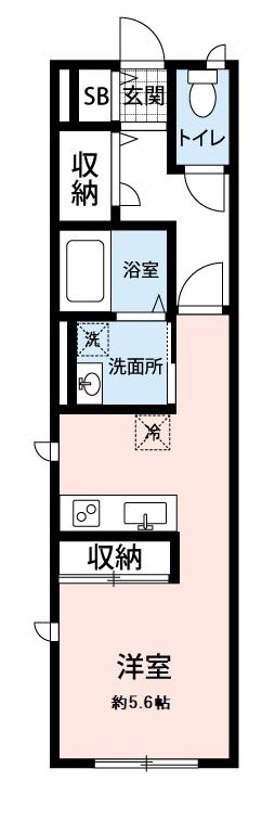 BAILEY-A(1K/1階)の間取り写真