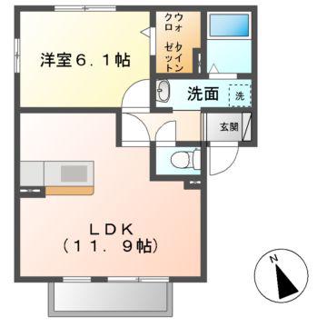 FELICEI(1LDK/1階)の間取り写真
