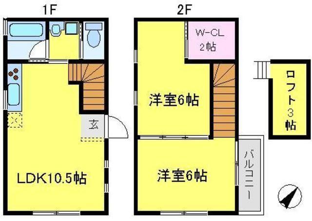 クワトロセゾン(2LDK/1階)の間取り写真