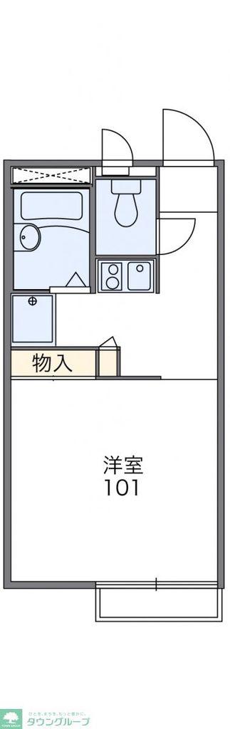レオパレスゼブラ(1K/2階)の間取り写真