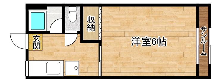 サワダビル(1K/5階)の間取り写真