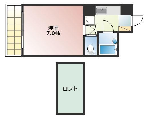 コンドミニアム平尾(1K/5階)の間取り写真