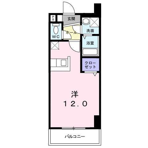 サニーサイドテラスK(ワンルーム/7階)の間取り写真