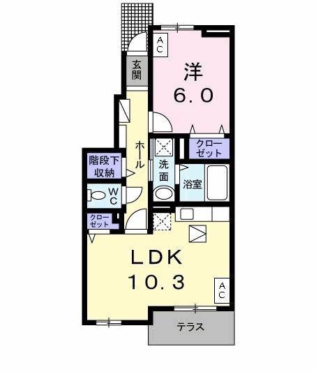 フィレール(1LDK/1階)の間取り写真