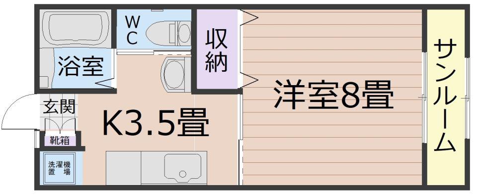 住吉ハイツ(1K/1階)の間取り写真