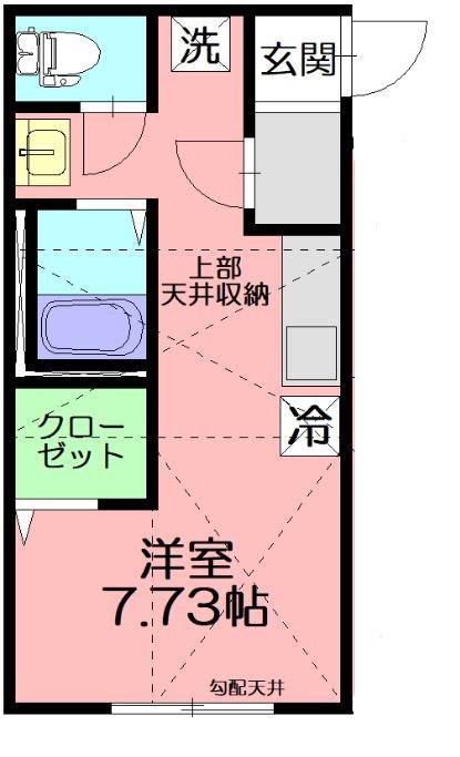 ストラーダ湘南(ワンルーム/1階)の間取り写真