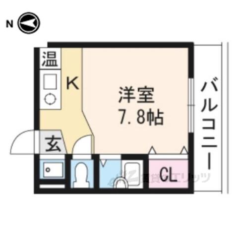 リベーラ塩屋(ワンルーム/3階)の間取り写真