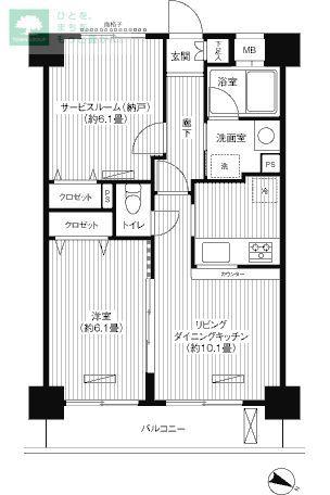 プラン・デスポワール(1SLDK/5階)の間取り写真