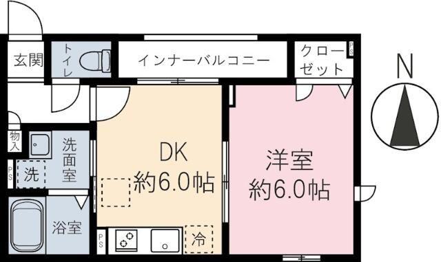 K.S MAISON(1DK/1階)の間取り写真