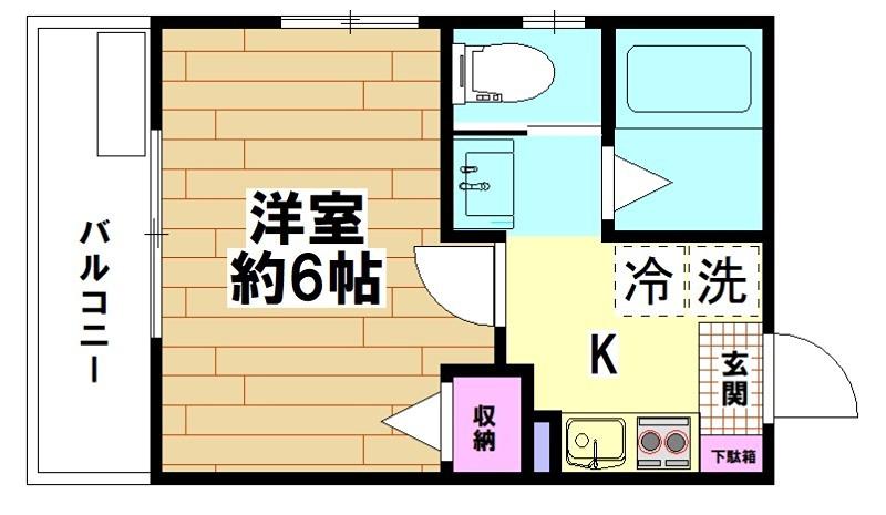 G.LIENV(1K/3階)の間取り写真