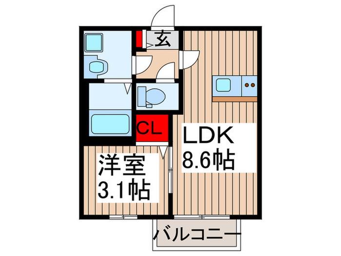 BESTSTAGE北区大成町4丁目IV(1LDK/1階)の間取り写真