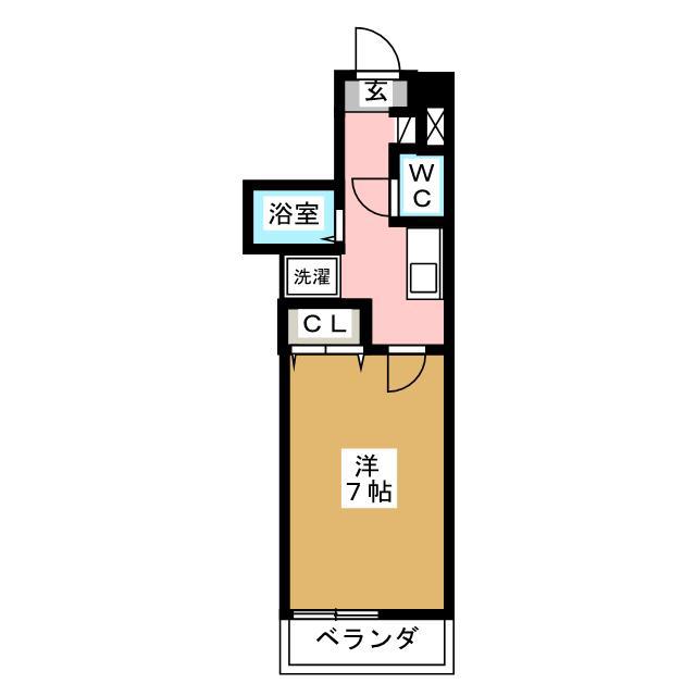 COMFYフルカワ(1K/4階)の間取り写真