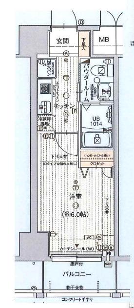 エスリード北浜(1K/7階)の間取り写真
