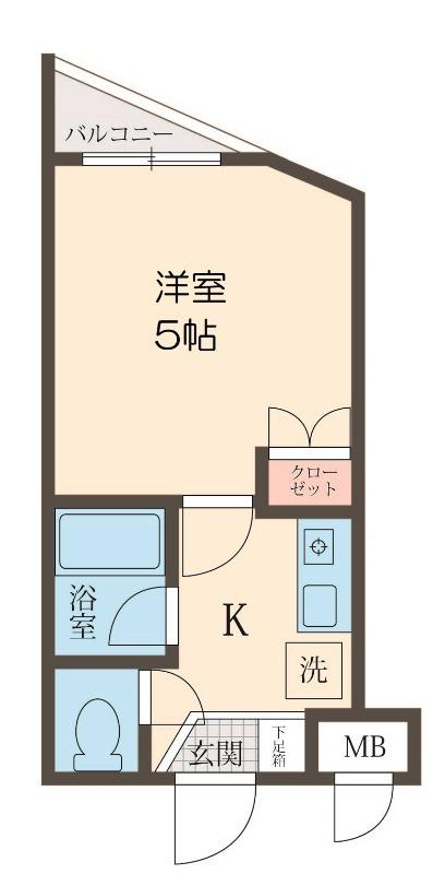 AZALEA恋ヶ窪(1K/3階)の間取り写真