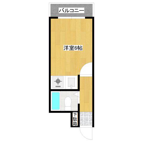 リバーサイド大和小泉(ワンルーム/5階)の間取り写真